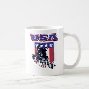 Caneca De Café USA Snowboarder