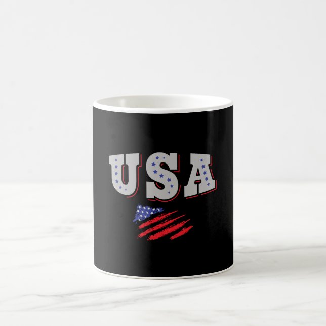 Caneca De Café USA Soccer Fan Jersey Mostra Bandeira Americana (Centro)