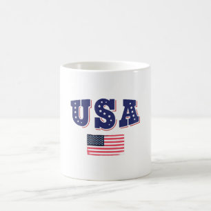 Caneca De Café USA Soccer Fan Jersey Mostra Bandeira Americana