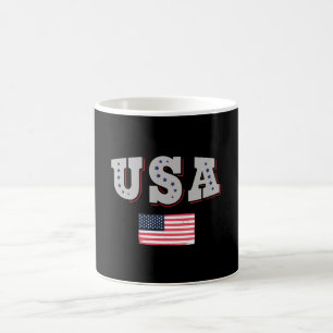 Caneca De Café USA Soccer Fan Jersey Mostra Bandeira Americana
