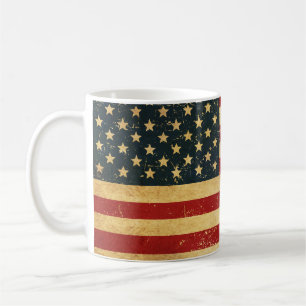 Caneca De Café USA Vintage Grunge Flag Mug