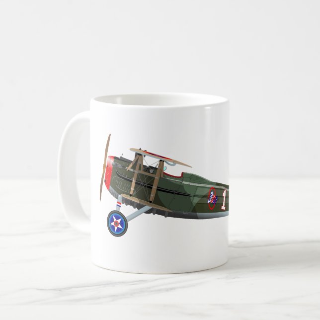 Caneca De Café USAAF SPAD XIII Biplane Mug (Frente Esquerda)