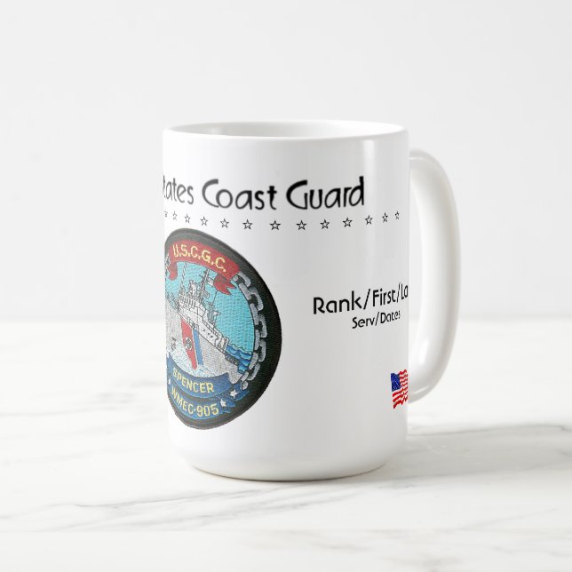 Caneca De Café USCG Spencer WMEC-905 (Frente Esquerda)