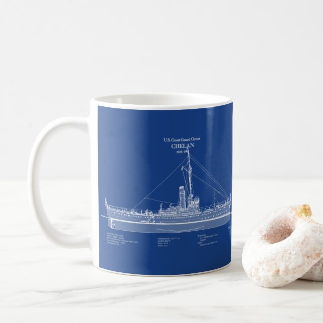 Caneca De Café USCGC Chelan - ABD (Com Donut)