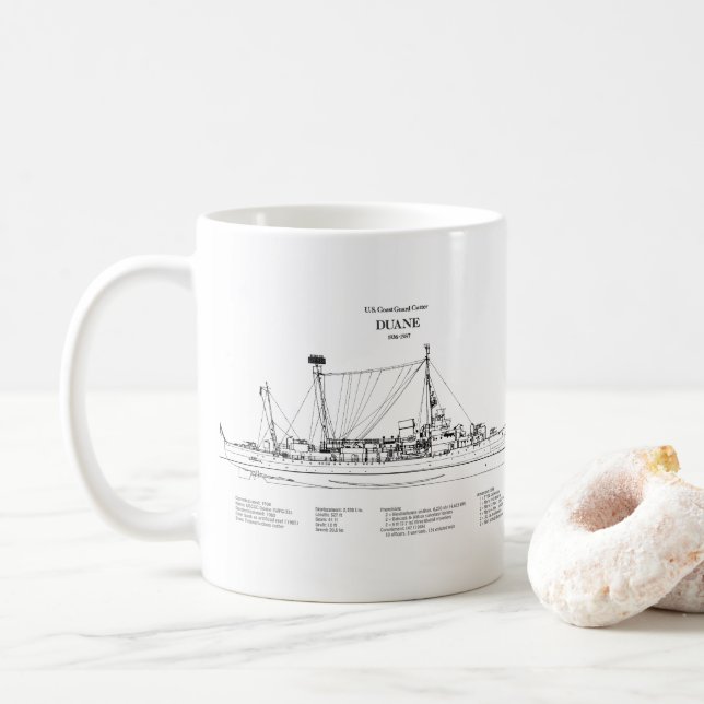 Caneca De Café USCGC Duane wpg-33 - BD (Com Donut)