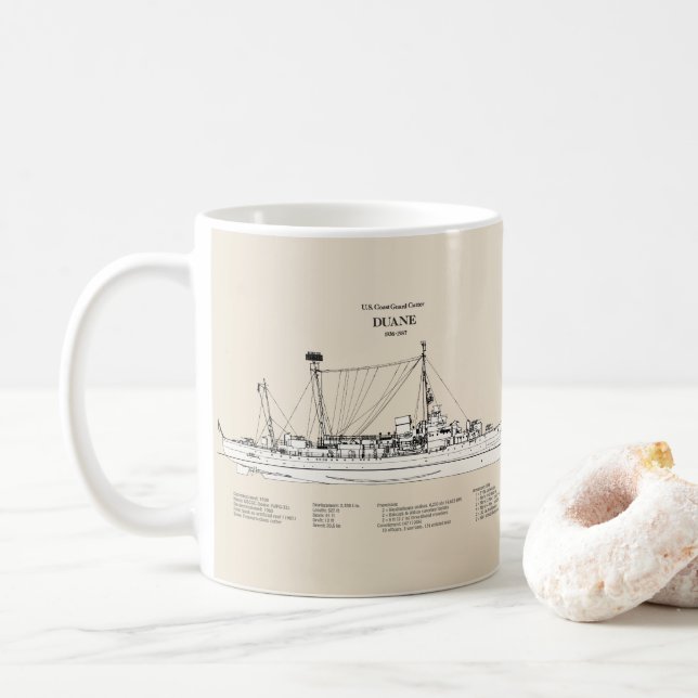 Caneca De Café USCGC Duane wpg-33 - SBD (Com Donut)