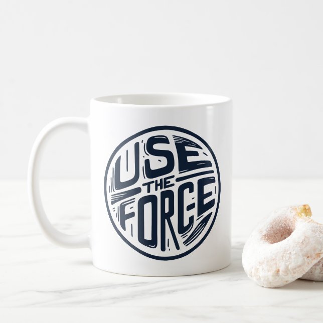 Caneca De Café Use a força 2 (Com Donut)