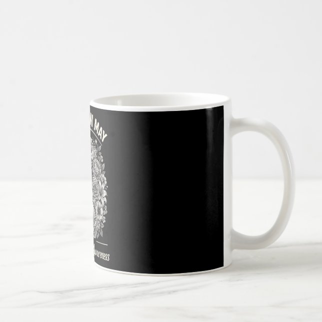 Caneca De Café Use cinza em maio pelo conhecimento dos tumores ce (Direita)