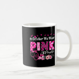 Caneca De Café Use O Rosa Outubro Enfermeira Uti Mama