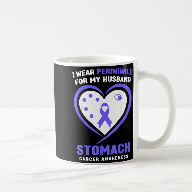 Caneca De Café Use Periwinkle Pelo Câncer de Estômago do Marido (Direita)