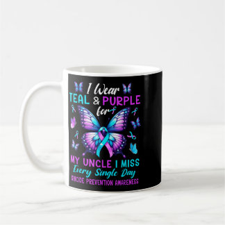 Caneca De Café Use Verde-azulado Roxo Para Prevenção de Suicídio