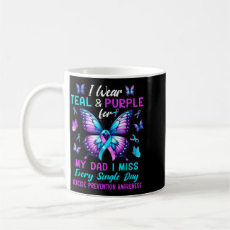 Caneca De Café Use Verde-azulado Roxo Para Prevenção de Suicídio