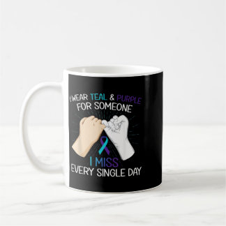 Caneca De Café Use Verde-azulado Roxo Por Alguém Que Você Perde T