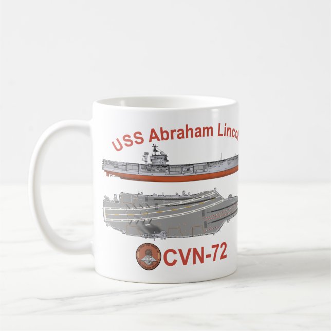 Caneca De Café USS Abraham Lincoln CVN-72 (Esquerda)