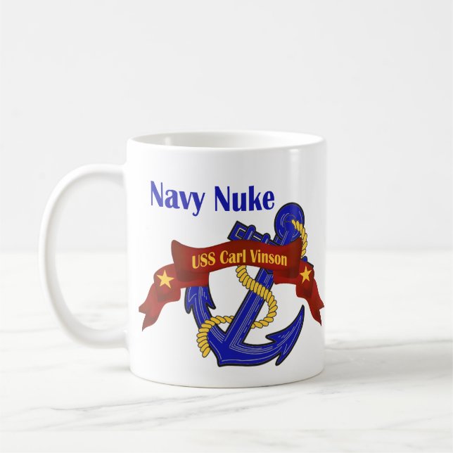 Caneca De Café ~ USS Carl Vinson das armas nucleares do marinho (Esquerda)