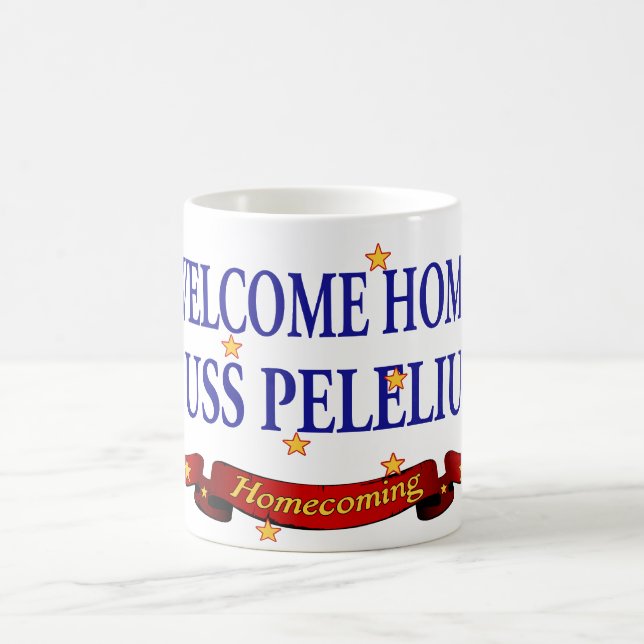 Caneca De Café USS Peleliu Home bem-vindo (Centro)