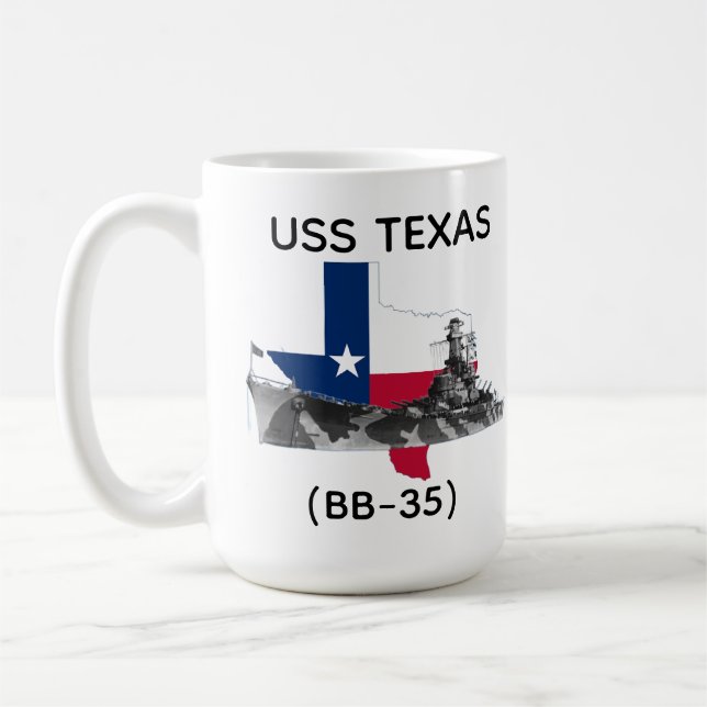Caneca De Café USS Texas (BB-35) 2  (Esquerda)
