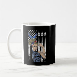 Caneca De Café USSAF Air Force Women Proud Shirt, Força Aérea Vet