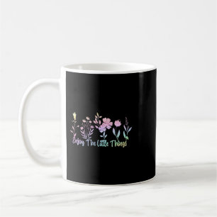 Caneca De Café Usufrua das pequenas coisas da Flor Floral Botânic