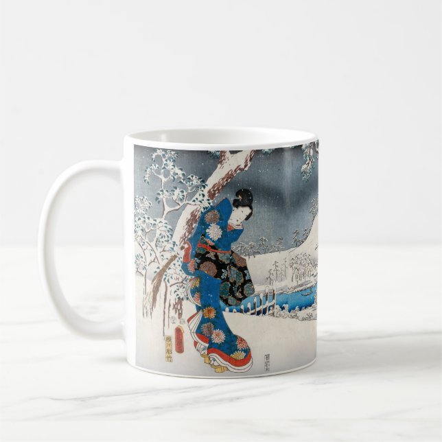 Caneca De Café Utagawa Hiroshige - Conto de Genji (Esquerda)