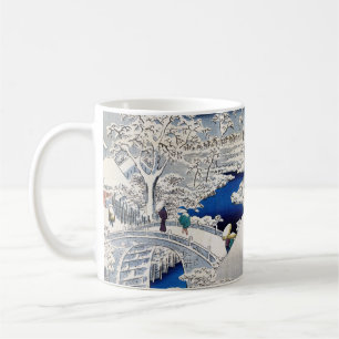 Caneca De Café Utagawa Hiroshige - Ponte do Tambor em Meguro