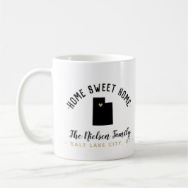 Caneca De Café Utah Home Sweet Família Monograma Mug