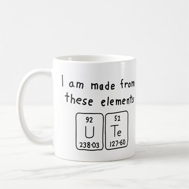 Caneca De Café Ute periodicamente mesa name mug (Esquerda)