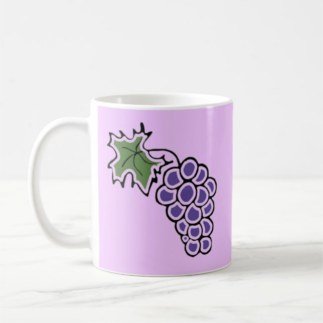 Caneca De Café Uvas (Esquerda)