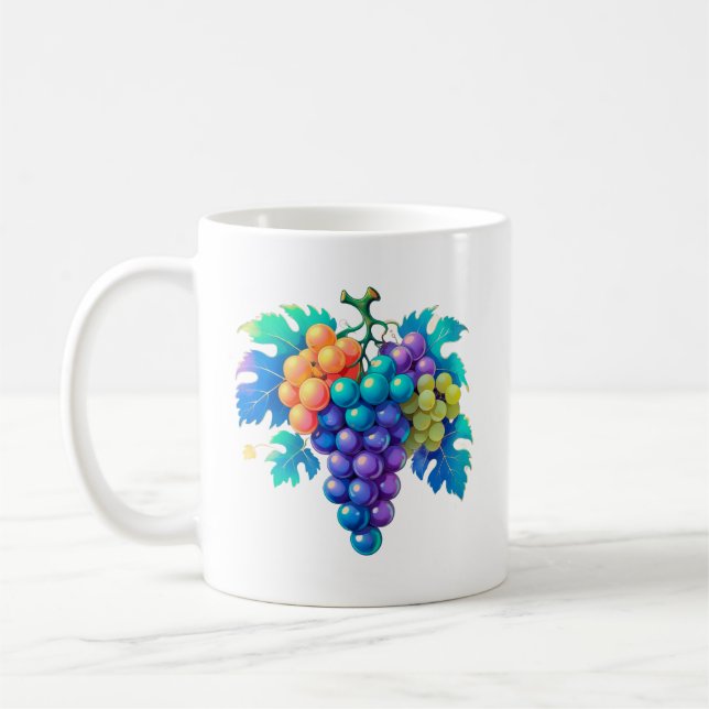 Caneca De Café Uvas coloridas (Esquerda)