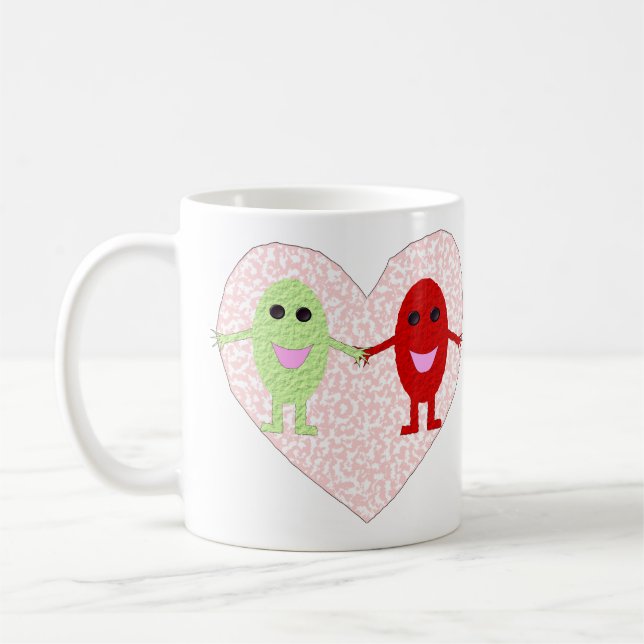 Caneca De Café Uvas Com Mug De Amor (Esquerda)