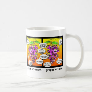Caneca De Café Uvas De Fúria, Amor E Presentes E Camisetas Engraç