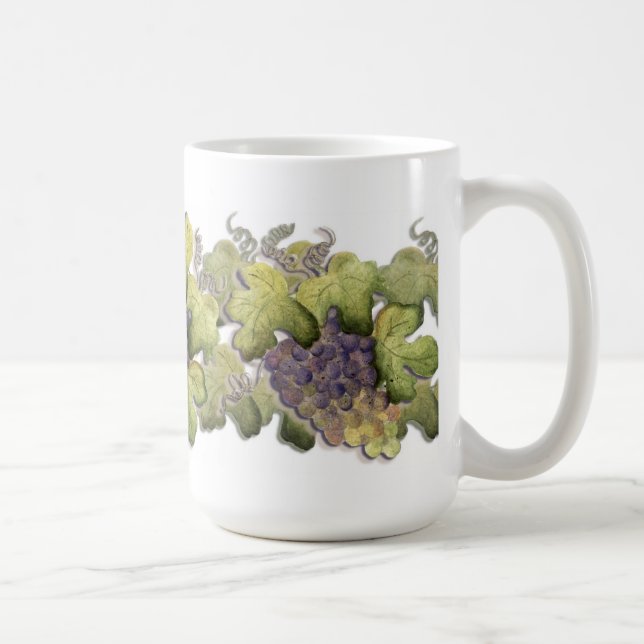 Caneca De Café Uvas - Mug (Direita)