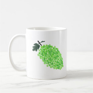 Caneca De Café Uvas Verdes Doces Presente para Amante de Frutas