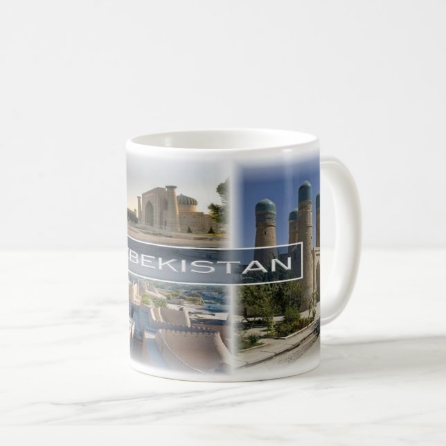 Caneca De Café UZ Usbequistão - (Frente Esquerda)