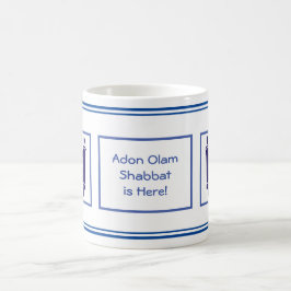 CANECA DE CAFÉ V.4 ADON OLAM, SHABBAT ESTÁ AQUI! MARINHO & BRANCO