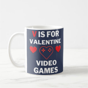 Caneca De Café V é para Vídeo Games de Namorados