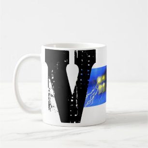 Caneca De Café V Monograma - Mug Personalizado