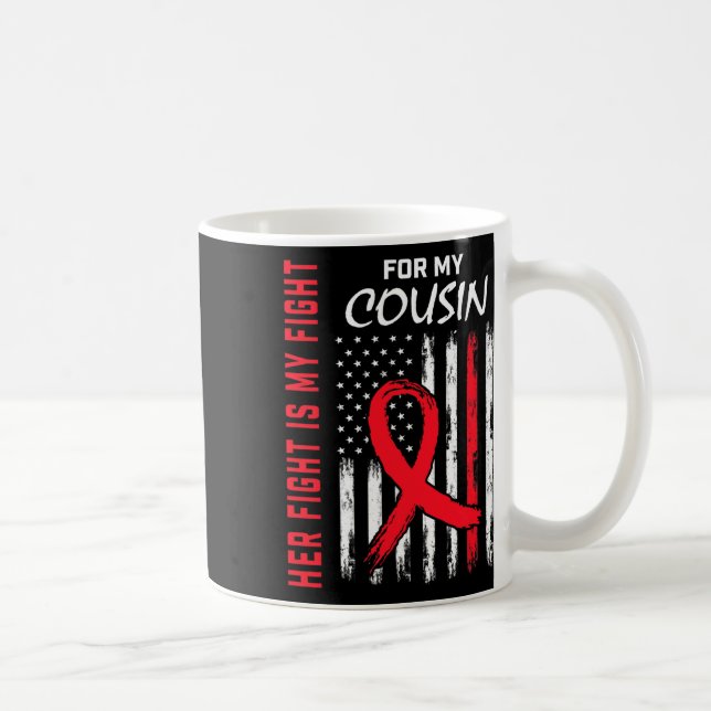 Caneca De Café Vá Bandeira Vermelha da Luta da Prima Conscientiza (Direita)