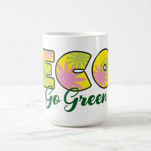 Caneca De Café Vá Design Eco Retro Verde