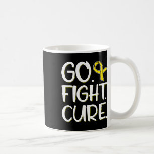 Caneca De Café Vá Lutar Curar Fita Dourada Conscientização do Cân