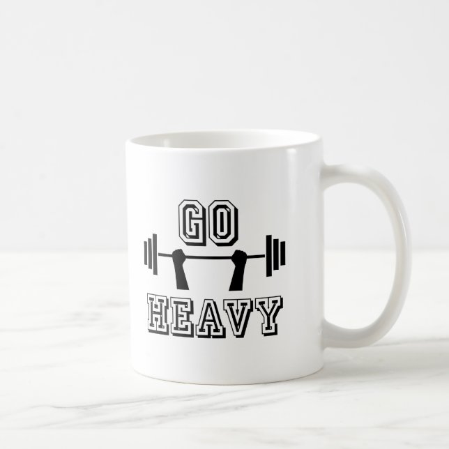 Caneca De Café Vá pesado (Direita)