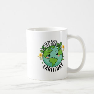 Caneca De Café Vá Planeta É O Seu Dia Da Terra 2025 Crianças Prof