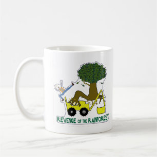 Caneca De Café Vá verde. Reduza, reutilize, reciclar. Mata chuvos