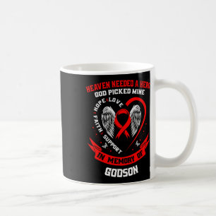 Caneca De Café Vá Vermelho Em Memória Do Meu Padrinho Conscientiz