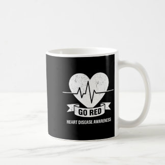 Caneca De Café Vá Vermelho Para as Mulheres Mês da Doença Cardíac