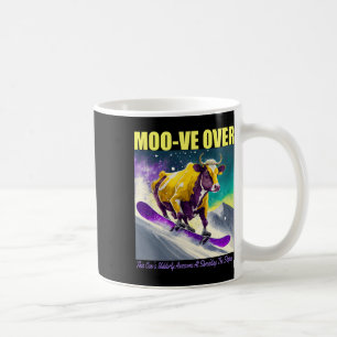 Caneca De Café Vaca Amarela Púrpura, Snowboard Derrubando O