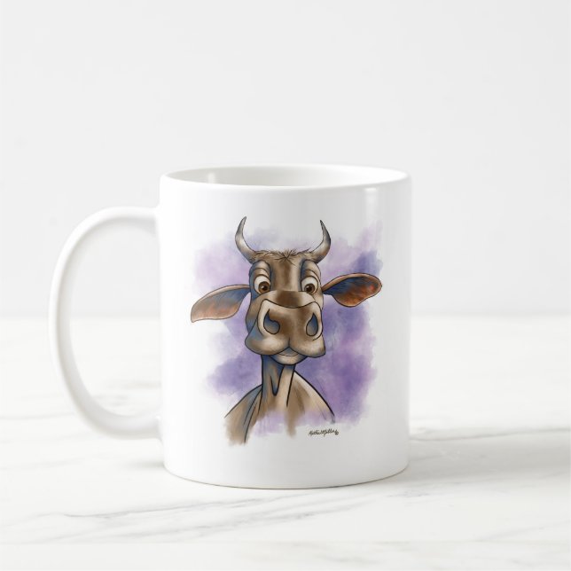 Caneca De Café Vaca Brahman Desenho Animado (Esquerda)