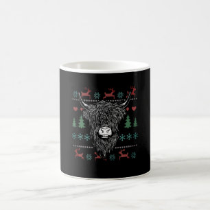 Caneca De Café Vaca das Terras Altas do Natal Feio