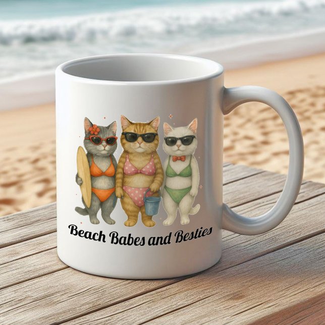 Caneca De Café Vaca das Terras Altas É Todo o Problema (3 cats mug mockup)