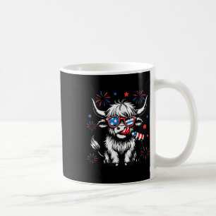 Caneca De Café Vaca das Terras Altas Fofa 4 de Julho Bandeira dos